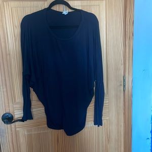 Soft navy blue blouse that the sleeves flare out